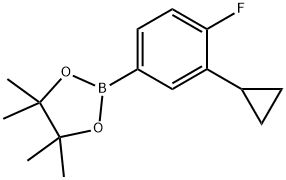 4-FLUORO-3-CYCLOPROPYLPHENYLBORONIC ACID PINACOL ESTER, 627526-59-4, 结构式