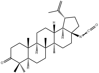 (1R,3aS,5aR,5bR,7aR,11aR,11bR,13aR,13bR)-3a-isocyanato-5a,5b,8,8,11a-pentamethyl-1-(prop-1-en-2-yl)octadecahydro-1H-cyclopenta[a]chrysen-9(5bH)-one Structure