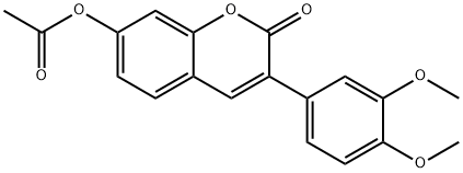 3-(3,4-dimethoxyphenyl)-2-oxo-2H-chromen-7-yl acetate Structure