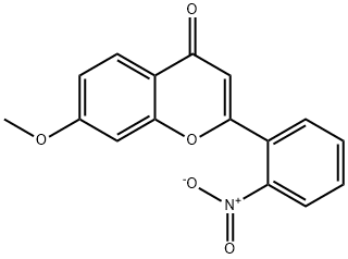 7-methoxy-2'-nitroflavone 化学構造式