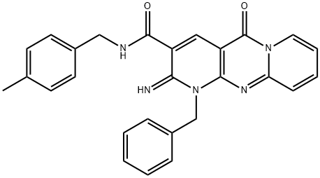 1-benzyl-2-imino-N-(4-methylbenzyl)-5-oxo-1,5-dihydro-2H-dipyrido[1,2-a:2,3-d]pyrimidine-3-carboxamide Structure