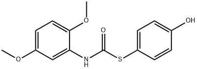 S-(4-HYDROXYPHENYL) N-(2,5-DIMETHOXYPHENYL)THIOCARBAMATE Structure
