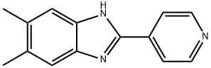 5,6-二甲基-2-(吡啶-4-基)-1H-苯并[D]咪唑, 64263-00-9, 结构式