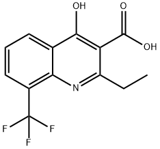 2-Ethyl-4-hydroxy-8-(trifluoromethyl)quinoline-3-carboxylic acid Struktur