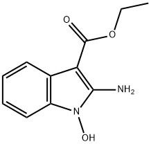 2-アミノ-1-ヒドロキシ-1H-インドール-3-カルボン酸エチル 化学構造式