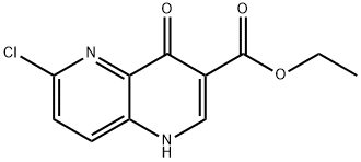 6-Chloro-1,5-naphthyridine-4-oxo-3-carboxylic acid ethyl ester Struktur