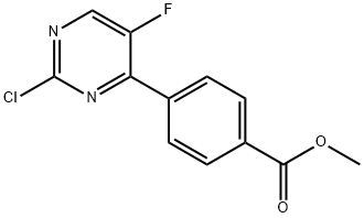 4-(2-氯-5-氟-4-嘧啶基)苯甲酸甲酯, 663611-72-1, 结构式