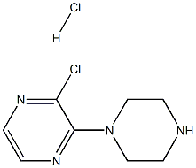 2-Chloro-3-(piperazin-1-yl)pyrazine hydrochloride Structure