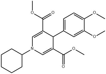 dimethyl 1-cyclohexyl-4-(3,4-dimethoxyphenyl)-1,4-dihydropyridine-3,5-dicarboxylate,667415-26-1,结构式