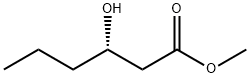 (S)methyl 3-hydroxyhexanoate 化学構造式
