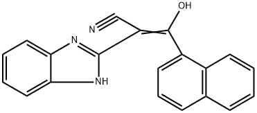 (Z)-2-(1H-benzo[d]imidazol-2-yl)-3-hydroxy-3-(naphthalen-1-yl)acrylonitrile Structure