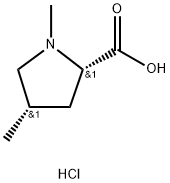 (2S,4S)-1,4-dimethylpyrrolidine-2-carboxylic acid hydrochloride Struktur