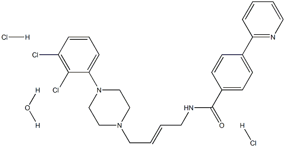 N-{4-[4-(2,3-Dichlorophenyl)-piperazin-1-yl]-trans-but-2-enyl}-4-(pyridin-2-yl)benzamide dihydrochloride hydrate, 675599-62-9, 结构式