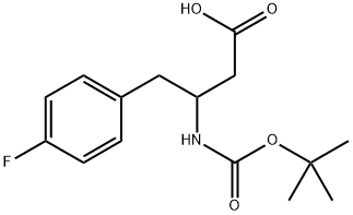 3-(BOC-氨基)-4-(4-氟苯基)丁酸,683219-73-0,结构式