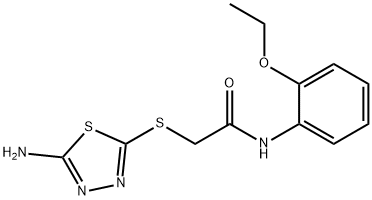 2-[(5-amino-1,3,4-thiadiazol-2-yl)sulfanyl]-N-(2-ethoxyphenyl)acetamide Struktur