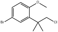 4-bromo-2-(1-chloro-2-methylpropan-2-yl)-1-methoxybenzene Struktur