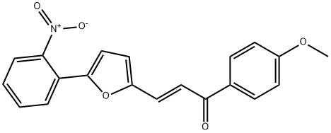 1-(4-Methoxy-phenyl)-3-[5-(2-nitro-phenyl)-furan-2-yl]-propenone Struktur