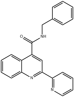 N-benzyl-2-(pyridin-2-yl)quinoline-4-carboxamide Struktur