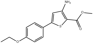 Methyl 3-amino-5-(4-ethoxyphenyl)-2-thiophenecarboxylate Struktur