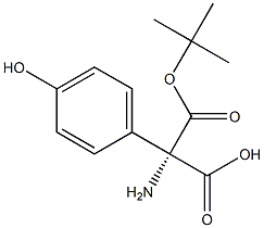 (2S)-[(TERT-ブチルトキシカルボニル)アミノ](4-ヒドロキシフェニル)エタン酸 化学構造式
