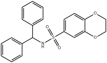 N-(diphenylmethyl)-2,3-dihydro-1,4-benzodioxine-6-sulfonamide Structure