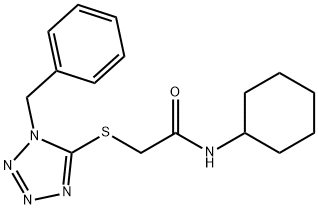 2-[(1-benzyl-1H-tetraazol-5-yl)sulfanyl]-N-cyclohexylacetamide Structure
