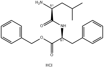(S)-benzyl 2-((S)-2-amino-4-methylpentanamido)-3-phenylpropanoate hydrochloride Struktur
