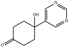 4-羟基-4-(5-嘧啶基)环己酮, 708274-26-4, 结构式