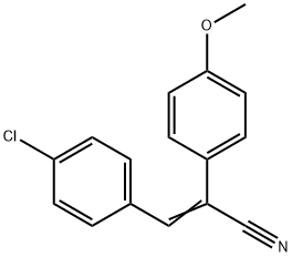 3-(4-クロロフェニル)-2-(4-メトキシフェニル)アクリロニトリル 化学構造式
