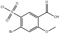 4-Bromo-5-chlorosulfonyl-2-methoxy-benzoic acid Struktur