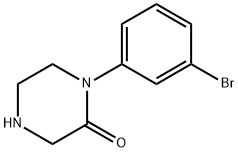1-(3-溴苯基)-哌嗪-2-酮 结构式