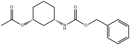 (1S,3R)-3-(((Benzyloxy)Carbonyl)Amino)Cyclohexyl Acetate 结构式