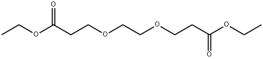 Propanoic acid, 3,3'-[1,2-ethanediylbis(oxy)]bis-, 1,1'-diethyl ester Structure