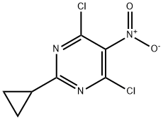 4,6-Dichloro-2-Cyclopropyl-5-Nitropyrimidine 结构式