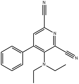 3-(Diethylamino)-4-phenylpyridine-2,6-dicarbonitrile Structure