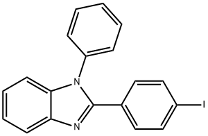 2-(4-ヨードフェニル)-1-フェニルベンゾイミダゾール 化学構造式