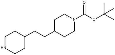 tert-butyl 4-(2-(piperidin-4-yl)ethyl)piperidine-1-carboxylate Struktur
