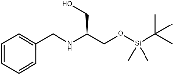 (S)-2-(benzylamino)-3-((tert-butyldimethylsilyl)oxy)propan-1-ol Struktur