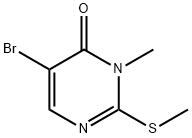 5-bromo-3-methyl-2-(methylthio)pyrimidin-4(3H)-one Structure