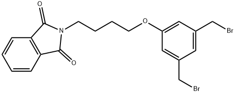 2-(4-(3,5-bis(bromomethyl)phenoxy)butyl)isoindoline-1,3-dione 结构式
