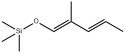三甲基[[(1E,3E)-2-甲基戊-1,3-二烯-1-基]氧基]硅烷 结构式