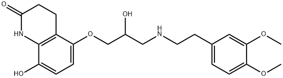 5-(3-((3,4-dimethoxyphenethyl)amino)-2-hydroxypropoxy)-8-hydroxy-3,4-dihydroquinolin-2(1H)-one(WXG02849) Structure