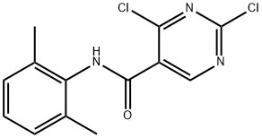 2,4-Dichloro-N-(2,6-dimethylphenyl)pyrimidine-5-carboxamide Struktur