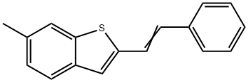(E)-6-Methyl-2-styrylbenzo[b]thiophene Structure