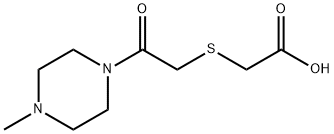 2-((2-(4-methylpiperazin-1-yl)-2-oxoethyl)thio)acetic acid Struktur