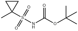 ((1-甲基环丙基)磺酰基)氨基甲酸叔丁酯,849022-29-3,结构式