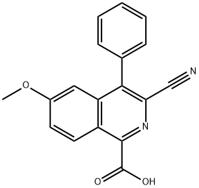 849547-30-4 3-cyano-6-methoxy-4-phenyl-1-Isoquinolinecarboxylic acid