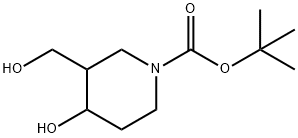 N-BOC-4-羟基-3-哌啶甲醇, 849767-19-7, 结构式