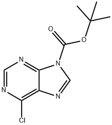 9-Boc-6-chloro-9H-purine 化学構造式