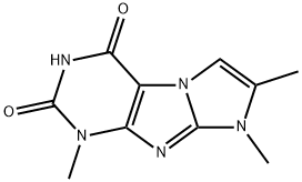 1,2,7-Trimethyl-1H,7H-1,3a,5,7,8-pentaaza-cyclopenta[a]indene-4,6-dione 结构式